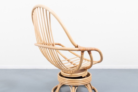 Image 1 of Fauteuil lounge vintage en bambou