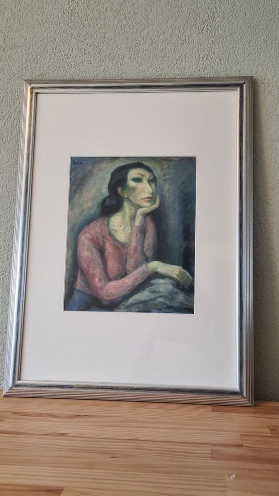 Image 1 of Retrato original de Willem Boon (Escuela de Róterdam) - Incluye marco