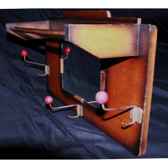 Image 1 of Vintage mahogany coat rack, 1950