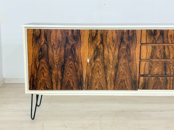 Image 1 of Vintage Palisander Sideboard – Mid Century Kommode – Restauriertes Longboard Unikat