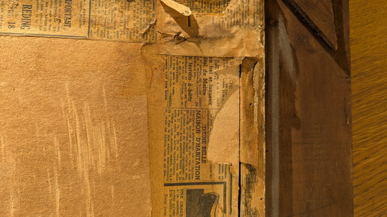 Image 1 of Specchio belga Art Déco degli anni '40 con cornice curva