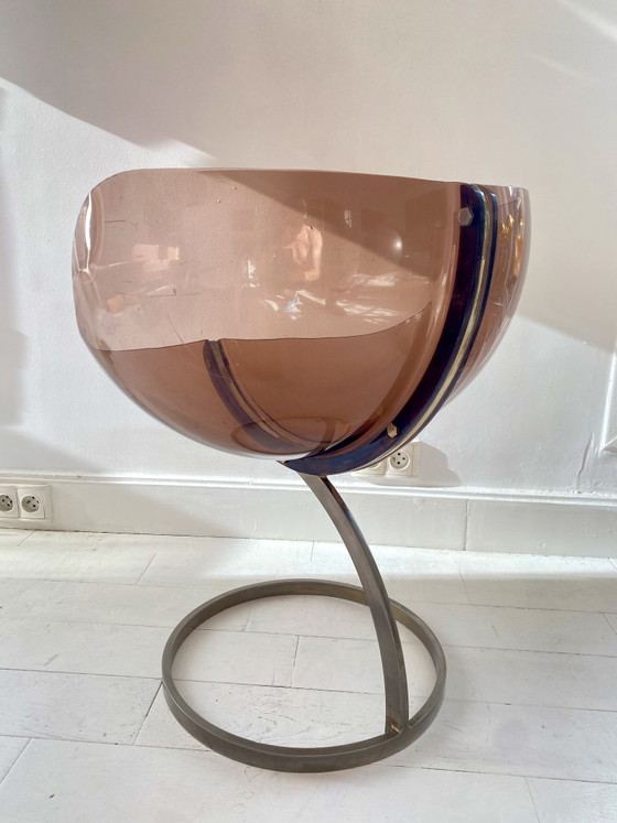 Sphère Stuhl von Boris Tabacoff, mobilier modulaire moderne, Liebessitze, Plexiglas, Metall, Transparent (Foto 4 von 9)