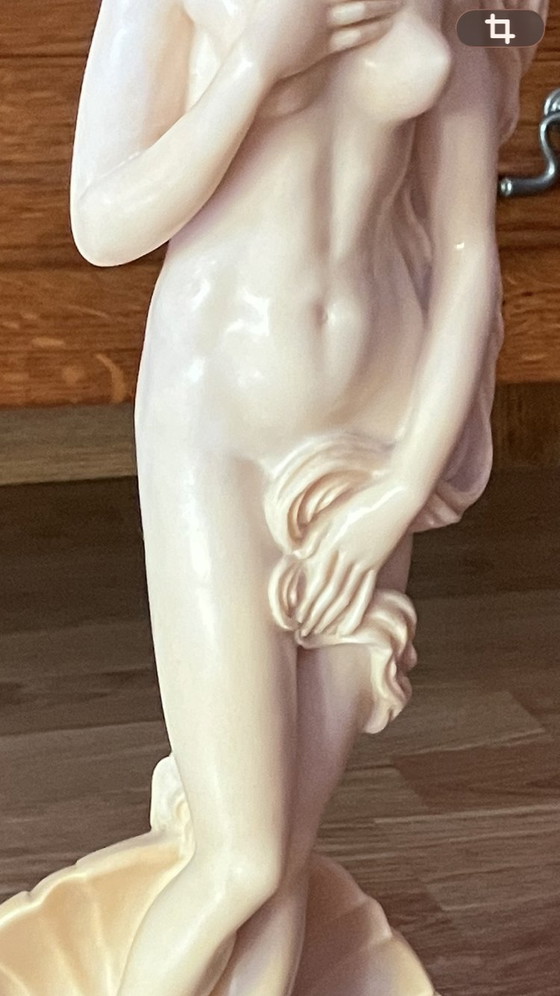 Image 1 of Hermosa escultura de gran tamaño "El nacimiento de Venus" - A. Santini (Italia) – 58 cm
