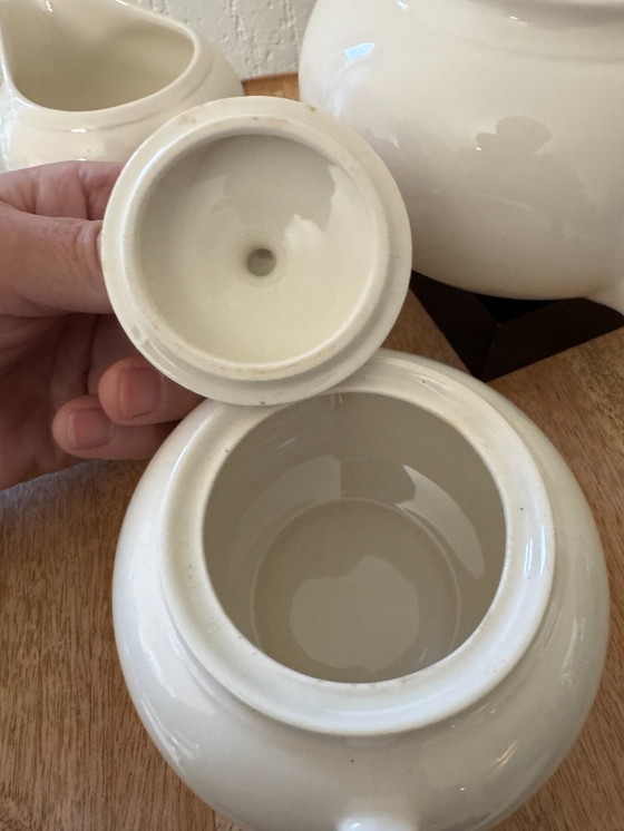 Image 1 of Théière/cafetière Barratts, sucrier et pot à lait/crème