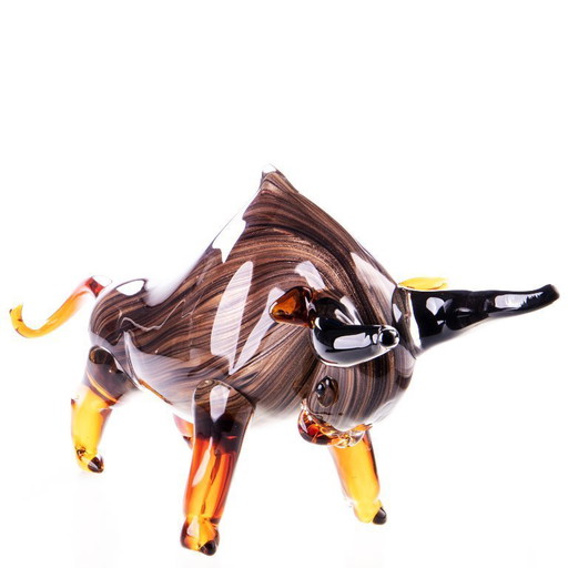 Taureau Murano brun grand 35 x 76 x 25 cm