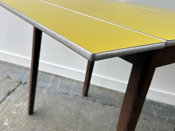 Image 1 of Mid-Century vintage 1960s dining / kitchen / Formica drop leaf table
