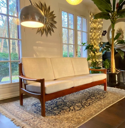 Dänisches 3-Sitzer-Teakholzsofa – 1960er Jahre