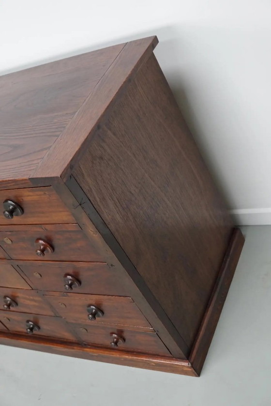 Image 1 of Sehr großer antiker Apothekerschrank/Kommode aus Hartholz, ca. 1900