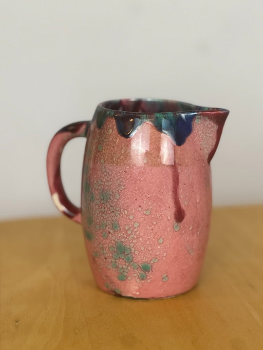 Vintage roze keramieken kannetje