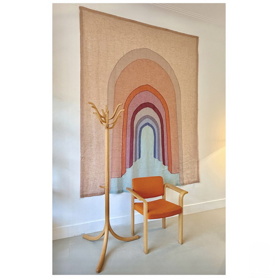 Image 1 of Juego de 2 sillas Magnus Olesen naranjas, Dinamarca, años 70 