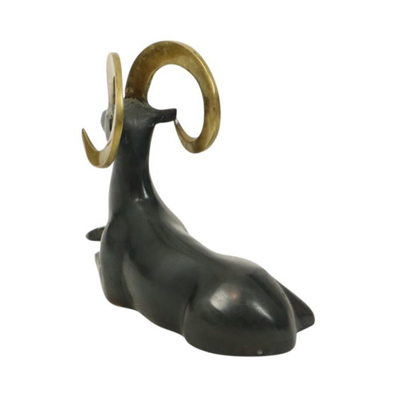 Image 1 of Statue de bélier en laiton de style Art déco