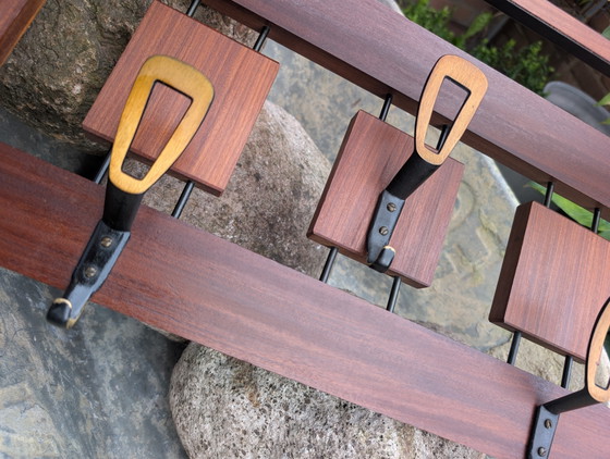 Mid-Century Modern Wandkapstok – Brovorm, Kapstokken, Metal, Wood (photo 2 of 5)