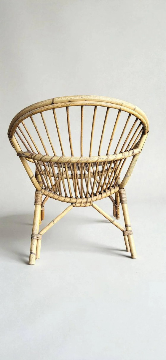 Salón, sillas de concha de ratán de los años 60. – Sillas de jardín, Wicker, Rattan (photo 5 of 9)