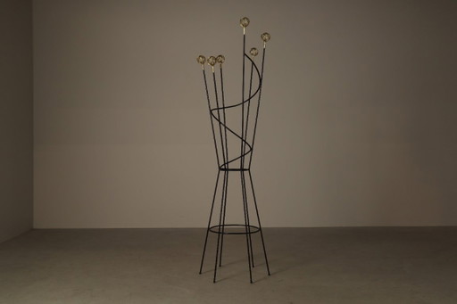 Freestanding Coat and Hat Stand in the Style of Roger Féraud