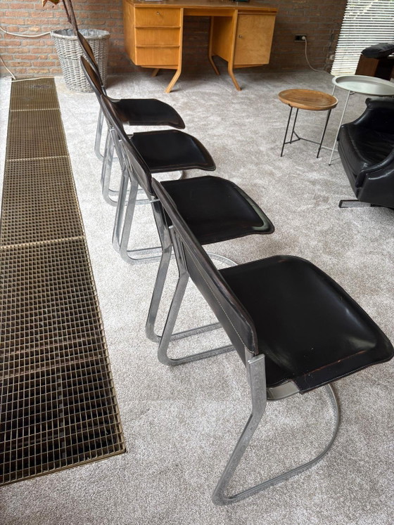 Cidue C2 Chairs Willy Rizzo – Dining chairs, Leather, Metal (photo 7 of 8)