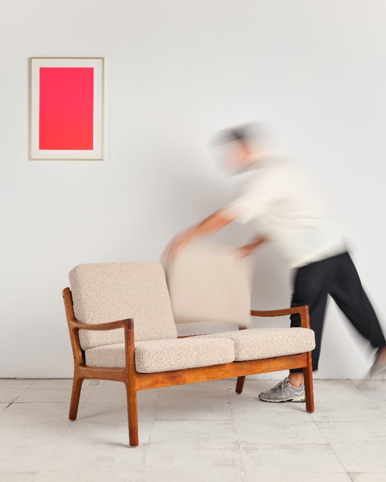 Zweisitzer-Sofa aus der Mitte des 20. Jahrhunderts, Serie Senator, Teakholz-Couch von Ole Wanscher (photo 9 of 23)