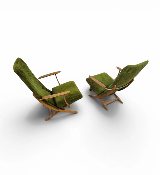 2 x 20e-eeuwse vintage design verstelbare fauteuils (photo 3 of 16)
