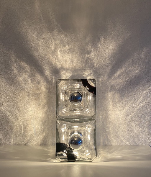 Lampes de table vintage Murano Fratelli Toso, Vistosi années 70