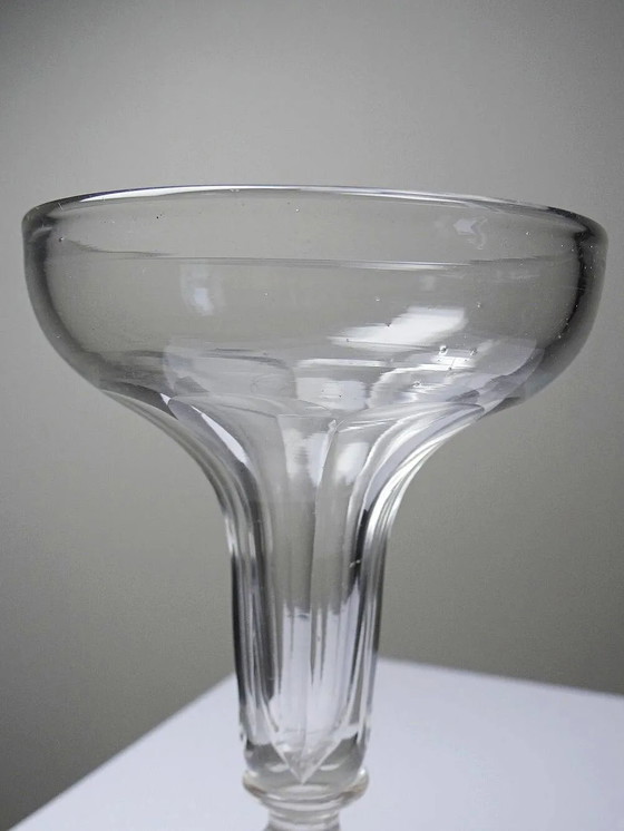 Champagne coupe, antique champenoise attributed to Baccarat, Napoleon III., Glass & Decanter, Crystal, Glass (photo 6 of 11)