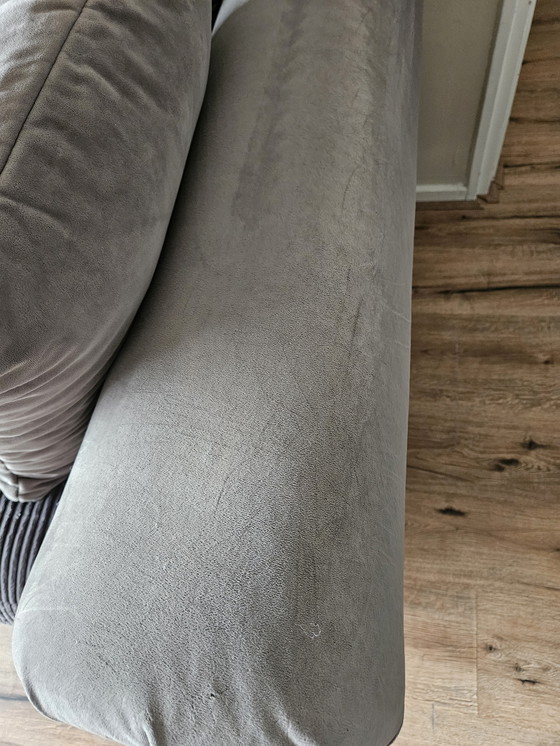 Image 1 of Banco de castillo de pana con otomana a juego