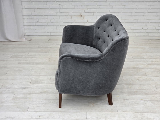 Image 1 of Jaren 1960, Deens ontwerp door Slagelse Møbelværk, sofa, model 185, opnieuw bekleed.
