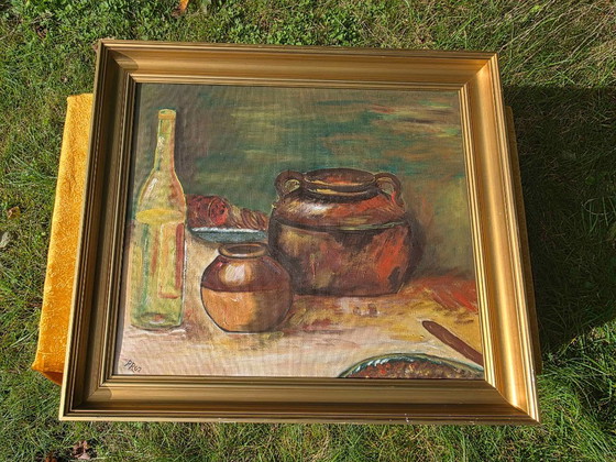 Dipinto a Olio Rame Pentola Cucina Rustica - 1962 – Dipinti e disegni, Tela (photo 4 of 13)