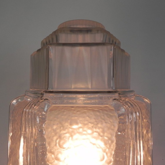Image 1 of Plafonnier Art Déco, modèle gratte-ciel, Muller Frères par Francis Hubert, années 1930