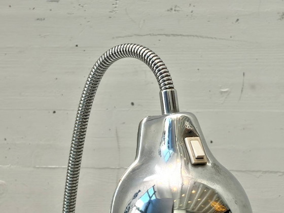 Image 1 of Chrome table lamp with gooseneck, Italy, 1960s