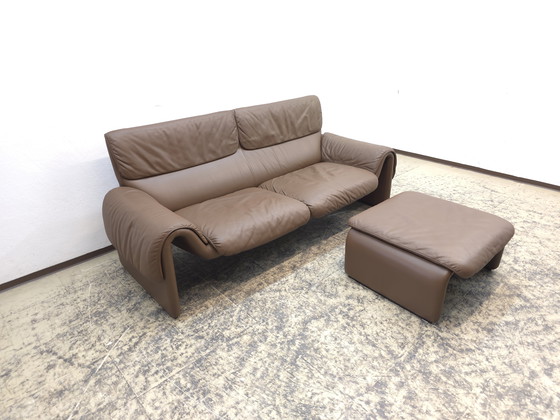 Image 1 of Ensemble De Sede ds 2011 Canapé design Canapé en cuir Tabouret Tabouret en cuir