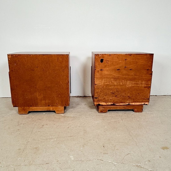 Image 1 of Set of Art Deco bedside tables with Bakelite handles