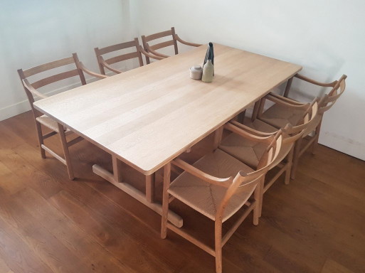 Børge Mogensen BM6286 Mesa de comedor Shaker para Fredericia en roble macizo enjabonado