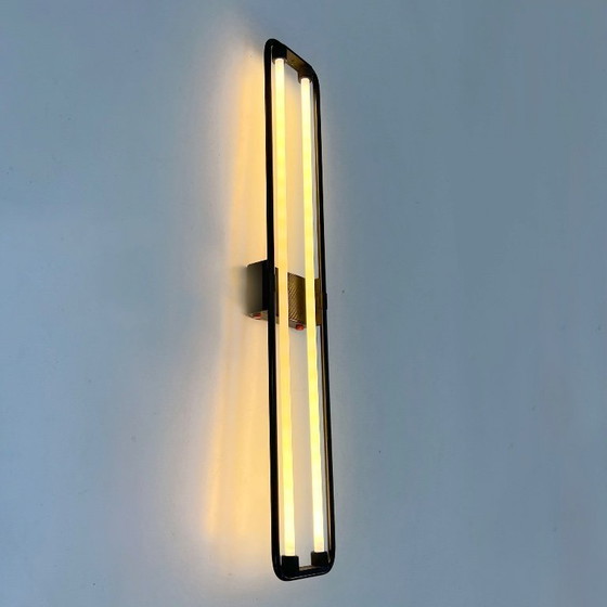 Image 1 of Big Black Neon Wall Lamp by Gian N. Gigante for Zerbetto, 1980s