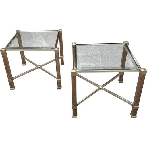 Coppia di tavolini vintage Anthios di Pierre Vandel, 1980