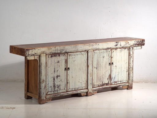 Antikes lackiertes Altar-Sideboard aus Kiefernholz – China, circa 1900