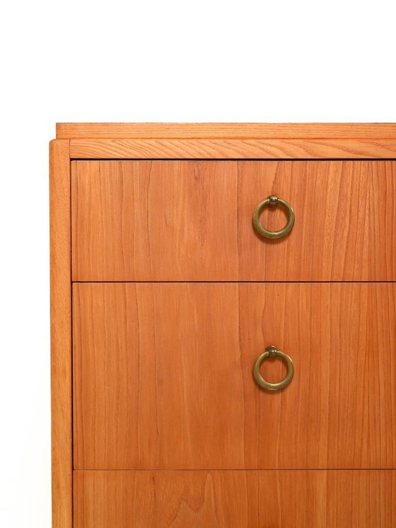 Image 1 of 1930s–40s Scandinavian Art Deco elm chest of drawers