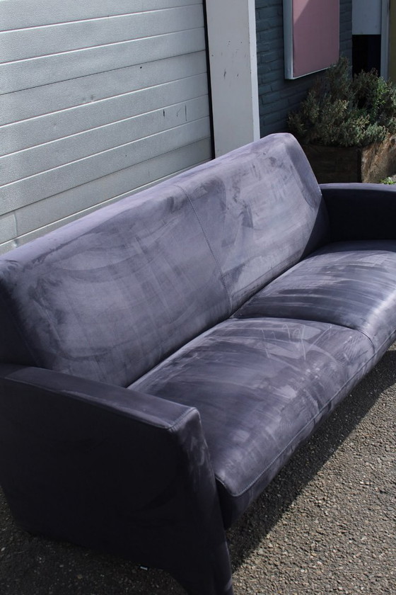 Set of 2 Montel Sofas, Dark Blue Suede – 3-5 seaters, Other (photo 5 of 7)