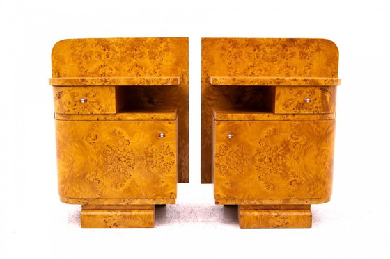 Image 1 of Mesillas de noche Art Déco, Polonia, hacia 1930.