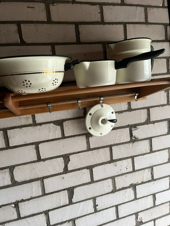 Image 1 of Bruynzeel Küchenregal, Pfannenregal, 1950er Jahre von Piet Zwart.