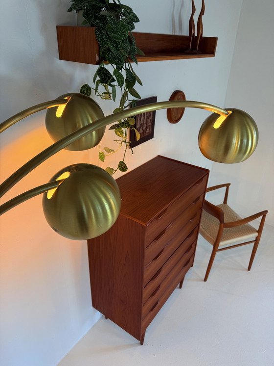 Image 1 of Vintage brass arc lamp, Goffredo Reggiani '70