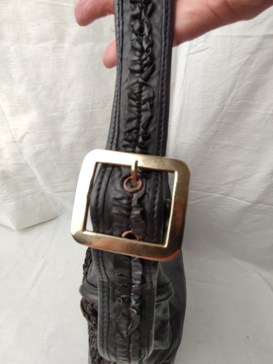 Dilaks Shoulder Bag XL Bag Black Leather Black Distinctive Finish Fits Laptop (photo 9 of 15)
