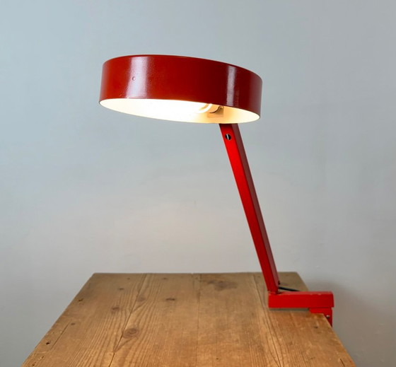 Vintage Red Adjustable Table Lamp, 1970s – Iron, Metal (photo 19 of 20)