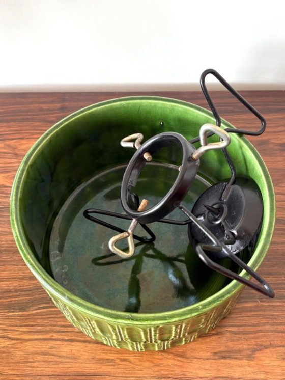 Image 1 of Pied de sapin de Noël vintage rétro vert en céramique Jasba Germany