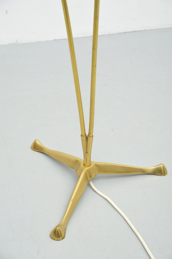 Image 1 of Floor lamp with brass base (1950s)