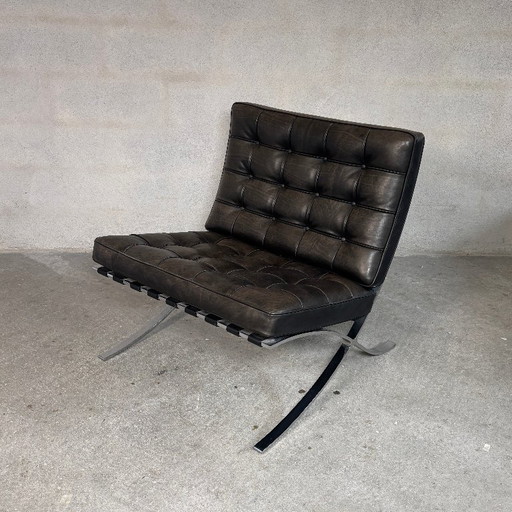 Sedia Barcelona di Ludwig Mies van der Rohe Knoll Studio – fauteuils, Leather