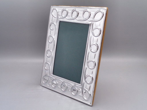 Silver plated metal frame, size for 9x13 photos