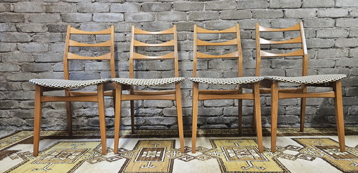 Set of 4 Scandinavian chairs by Bähre Mignon Möbel 1960