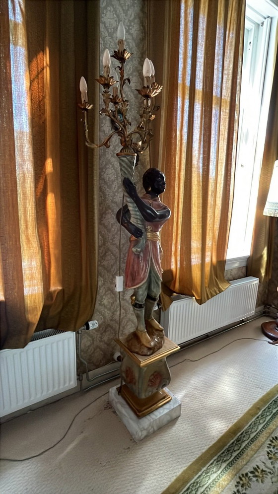 Blackamoor-Torchière – Lámparas de pie, Metal, Wood (photo 2 of 5)