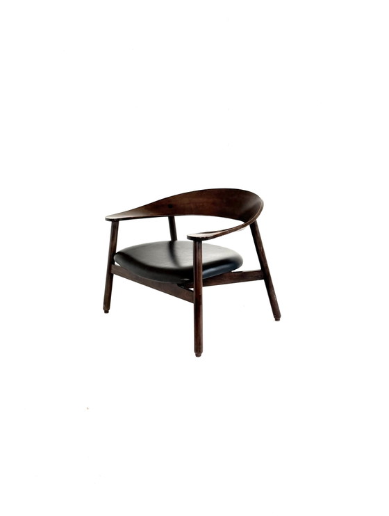 Danish Design Lounge Armchair ‘102’, Henrik Bønnelycke ‘00 – Wood, Leather (photo 2 of 13)