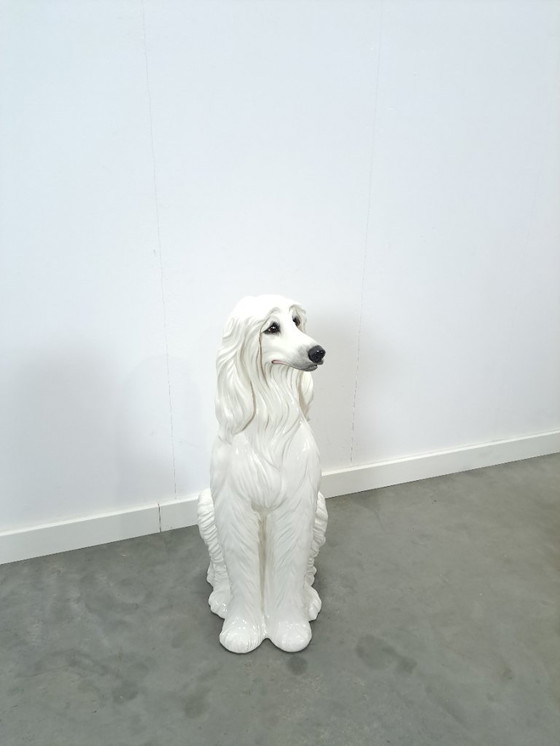 Image 1 of Large Italian ceramic statue of a dog
