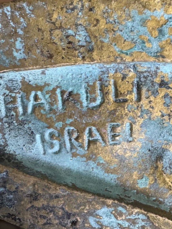 Image 1 of Lampada in bronzo Hakuli Israele anni '50